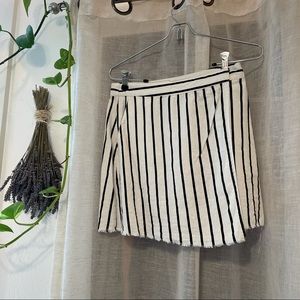 Urban outfitters black and white stripe wrap skirt